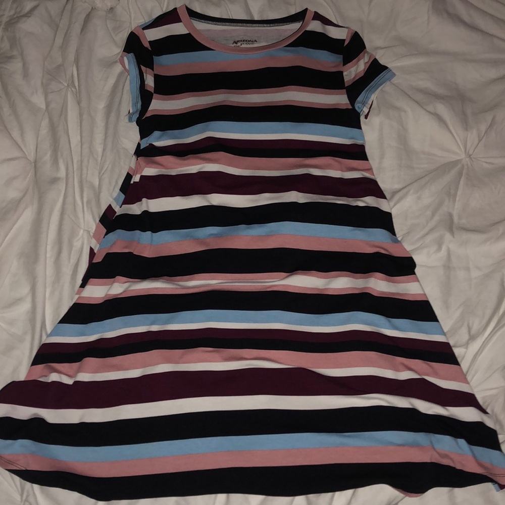 Arizona Jeans XS Stripes Knee High T-Shirt Dress